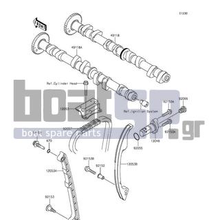 KAWASAKI - JET SKIΒ® ULTRAΒ® LX 2016 - Engine/Transmission - Camshaft(s)/Tensioner - 670D1509 - O RING,9MM