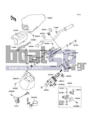 KAWASAKI - ULTRA 250X 2007 - Body Parts - Handlebar - 92009-3836 - SCREW,5X30