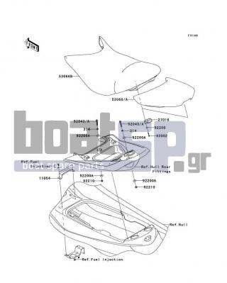 KAWASAKI - ULTRA 250X 2007 - Body Parts - Seat - 27016-3758 - LOCK-ASSY,SEAT,FR&RR
