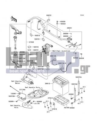 KAWASAKI - STX-12F 2006 - Electrical - Electrical Equipment - 27008-3748 - KEY-LOCK,MAGNETIC SW,#3004