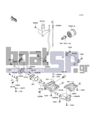 KAWASAKI - STX-12F 2006 - Κινητήρας/Κιβώτιο Ταχυτήτων - Oil Pump - 14091-3767 - COVER,OIL PUMP