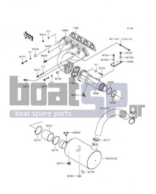 KAWASAKI - JET SKIΒ® ULTRAΒ® LX 2016 - Εξατμίσεις - Muffler(s)