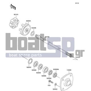 KAWASAKI - 1200 STX-R 2005 - Engine/Transmission - Drive Shaft - 92033-3713 - RING-SNAP,42MM