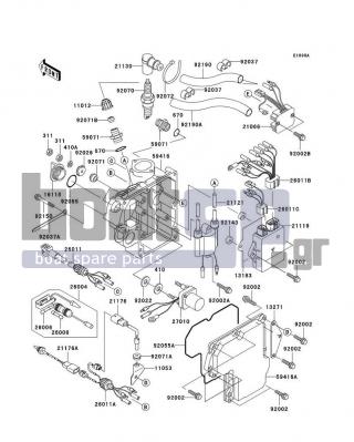 KAWASAKI - 800 SX-R 2005 - Frame - Ignition System(A2/A3) - 410S0600 - WASHER-PLAIN-SMALL,6MM