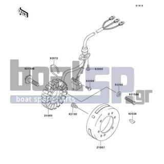 KAWASAKI - ULTRA 150 2005 - Electrical - Generator - 92038-001 - KEY,WOODRUFF