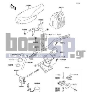 KAWASAKI - 1200 STX-R 2004 - Body Parts - Handlebar - 13151-3722 - SWITCH-COMP,STOP&START