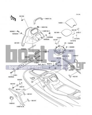 KAWASAKI - 1200 STX-R 2004 - Frame - Hull Middle Fittings