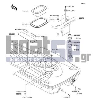 KAWASAKI - 1200 STX-R 2004 - Frame - Hull Rear Fittings