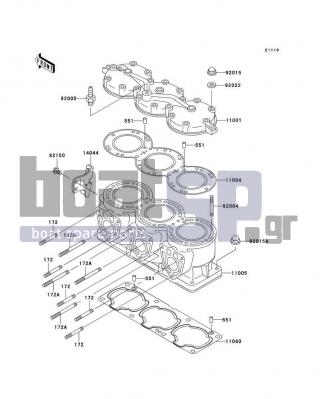 KAWASAKI - 900 STX 2004 - Engine/Transmission - Cylinder Head/Cylinder