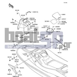 KAWASAKI - 900 STX 2004 - Frame - Hull Middle Fittings