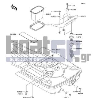 KAWASAKI - 900 STX 2004 - Frame - Hull Rear Fittings