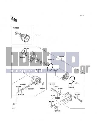 KAWASAKI - 900 STX 2004 - Electrical - Starter Motor