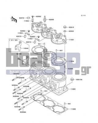 KAWASAKI - ULTRA 130 2004 - Engine/Transmission - Cylinder Head/Cylinder