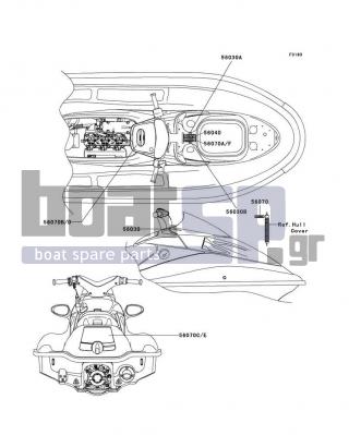 KAWASAKI - ULTRA 130 2004 - Frame - Labels