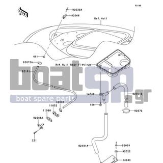 KAWASAKI - ULTRA 150 2004 - Body Parts - Bilge System - 11052-3735 - BRACKET