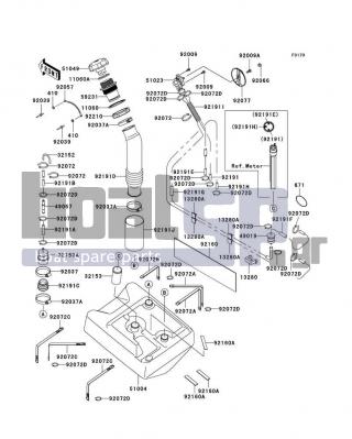 KAWASAKI - ULTRA 150 2004 - Body Parts - Fuel Tank