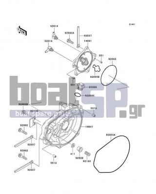 KAWASAKI - 1100 STX D.I. 2003 - Engine/Transmission - Engine Cover(s) - 14031-3727 - COVER-GENERATOR