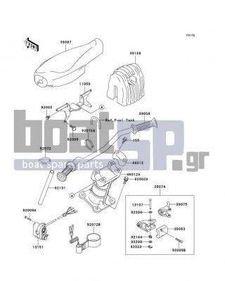 KAWASAKI - 1100 STX D.I. 2003 - Body Parts - Handlebar - 92002-3763 - BOLT,6X12