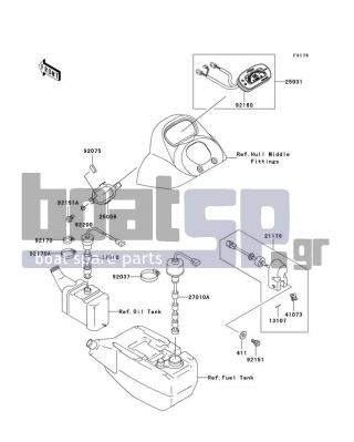 KAWASAKI - 1100 STX D.I. 2003 - Electrical - Meters - 13107-3754 - SHAFT