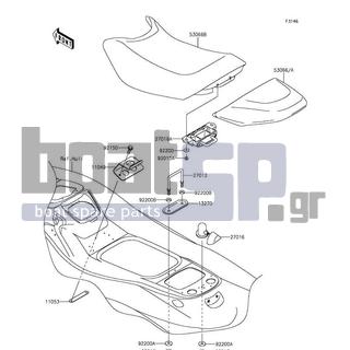 KAWASAKI - JET SKIΒ® STXΒ®-15F 2016 - Εξωτερικά Μέρη - Seat