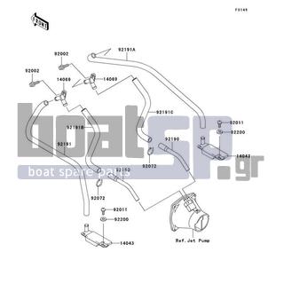 KAWASAKI - 1200 STX-R 2003 - Body Parts - Bilge System - 14069-3708 - BREATHER