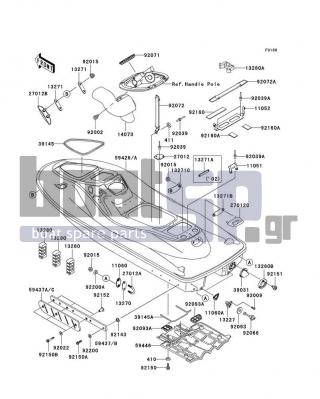 KAWASAKI - 1200 STX-R 2003 - Frame - Hull - 92143-3749 - COLLAR