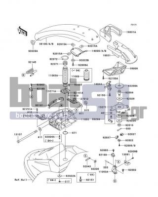 KAWASAKI - 800 SX-R 2003 - Body Parts - Handle Pole - 11053-3749 - BRACKET