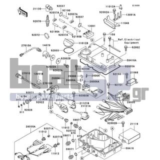 KAWASAKI - 900 STX 2003 - Frame - Ignition System - 92072-3778 - BAND,L=201