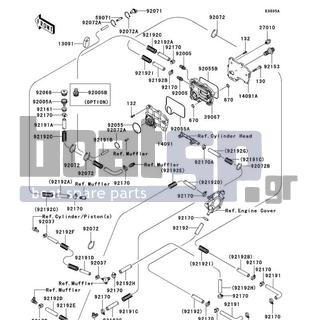 KAWASAKI - STX-12F 2003 - Engine/Transmission - Cooling(JTT20B-E002477-) - 92192-3716 - TUBE,12X18X630