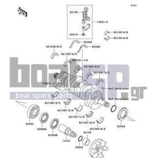 KAWASAKI - STX-12F 2003 - Engine/Transmission - Crankshaft - 92139-3712 - BUSHING,CRANKSHAFT,#3,BLACK