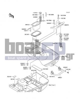 KAWASAKI - STX-12F 2003 - Frame - Hull Rear Fittings - 92160-3738 - DAMPER