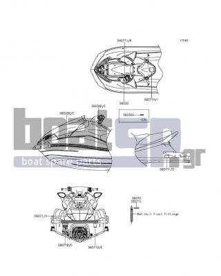 KAWASAKI - JET SKIΒ® ULTRAΒ® 310X 2015 - Frame - Labels