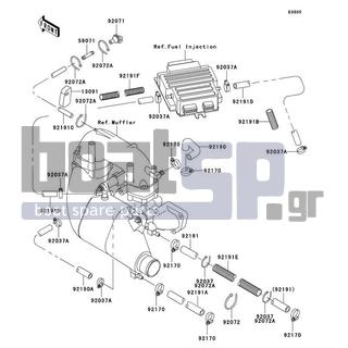 KAWASAKI - ULTRA 130 2003 - Engine/Transmission - Cooling - 92072-3871 - BAND,L=99