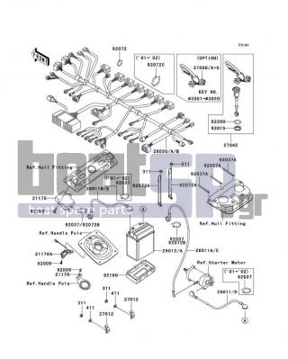 KAWASAKI - ULTRA 130 2003 - Electrical - Electrical Equipment - 311R0600 - NUT-HEX,6MM