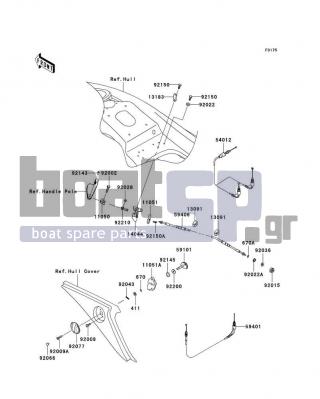 KAWASAKI - ULTRA 150 2003 - Frame - Cables - 92145-3712 - SPRING