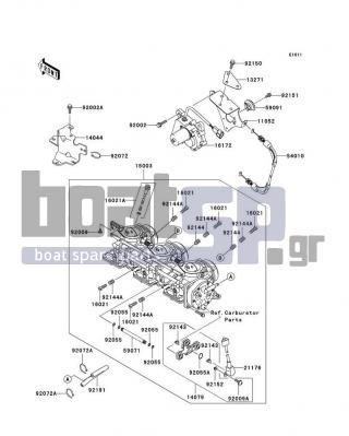 KAWASAKI - ULTRA 150 2003 - Engine/Transmission - Carburetor - 92009-3786 - SCREW,4X6