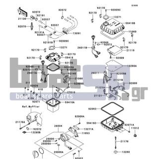 KAWASAKI - ULTRA 150 2003 - Frame - Ignition System - 92009-3830 - SCREW,6X15