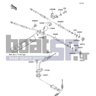 KAWASAKI - 1100 STX D.I. 2002 - Frame - Cables - 670B2011 - O RING,11MM