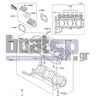 KAWASAKI - 1100 STX D.I. 2002 - Engine/Transmission - Crankcase - 12021-3713 - VALVE-ASSY-REED