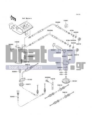 KAWASAKI - 1100 ZXI 2002 - Frame - Cables - 59406-3759 - CABLE-STRG,TILT