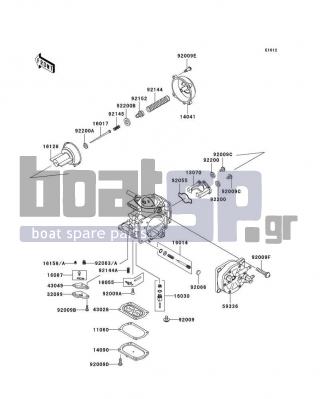 KAWASAKI - 1100 ZXI 2002 - Engine/Transmission - Carburetor Parts - 92009-3840 - SCREW,DIAPHRAGM  COVER