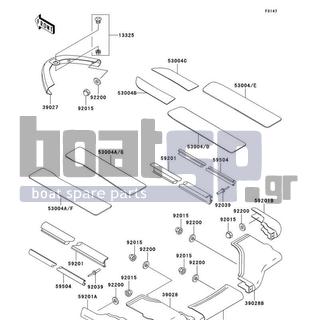 KAWASAKI - 1100 ZXI 2002 - Body Parts - Pads - 53004-3758-RG - MAT,FOOT BOARD,RH,S.GRAY