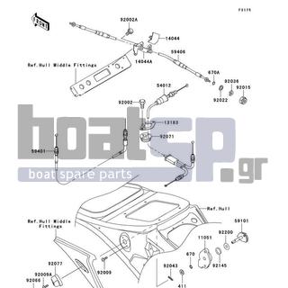 KAWASAKI - 1200 STX-R 2002 - Frame - Cables - 92009-3789 - SCREW,5X16