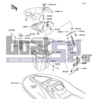 KAWASAKI - 1200 STX-R 2002 - Πλαίσιο - Hull Front Fittings