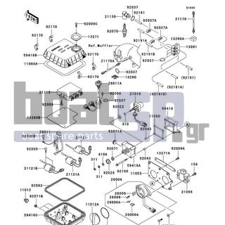 KAWASAKI - 1200 STX-R 2002 - Frame - Ignition System - 92009-3830 - SCREW,6X15