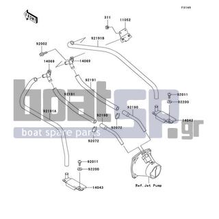 KAWASAKI - 900 STS 2002 - Body Parts - Bilge System - 92200-3714 - WASHER,5.9X16X1.5