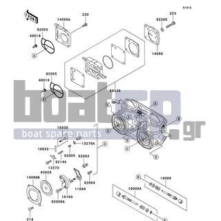 KAWASAKI - SXI PRO 2002 - Engine/Transmission - Carburetor Parts - 220R0516 - SCREW-PAN-CROS