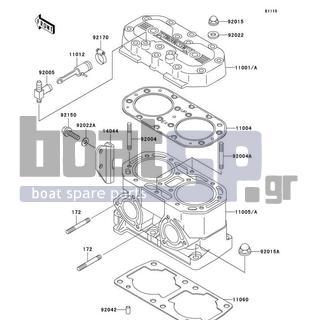 KAWASAKI - SXI PRO 2002 - Engine/Transmission - Cylinder Head/Cylinder