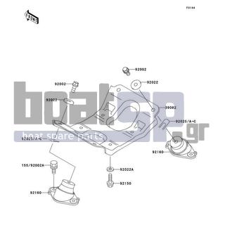 KAWASAKI - SXI PRO 2002 - Engine/Transmission - Engine Mount - 92022-3023 - WASHER,32X10.5X4