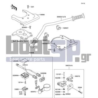 KAWASAKI - SXI PRO 2002 - Body Parts - Handlebar - 220R0520 - SCREW-PAN-CROS,5X20
